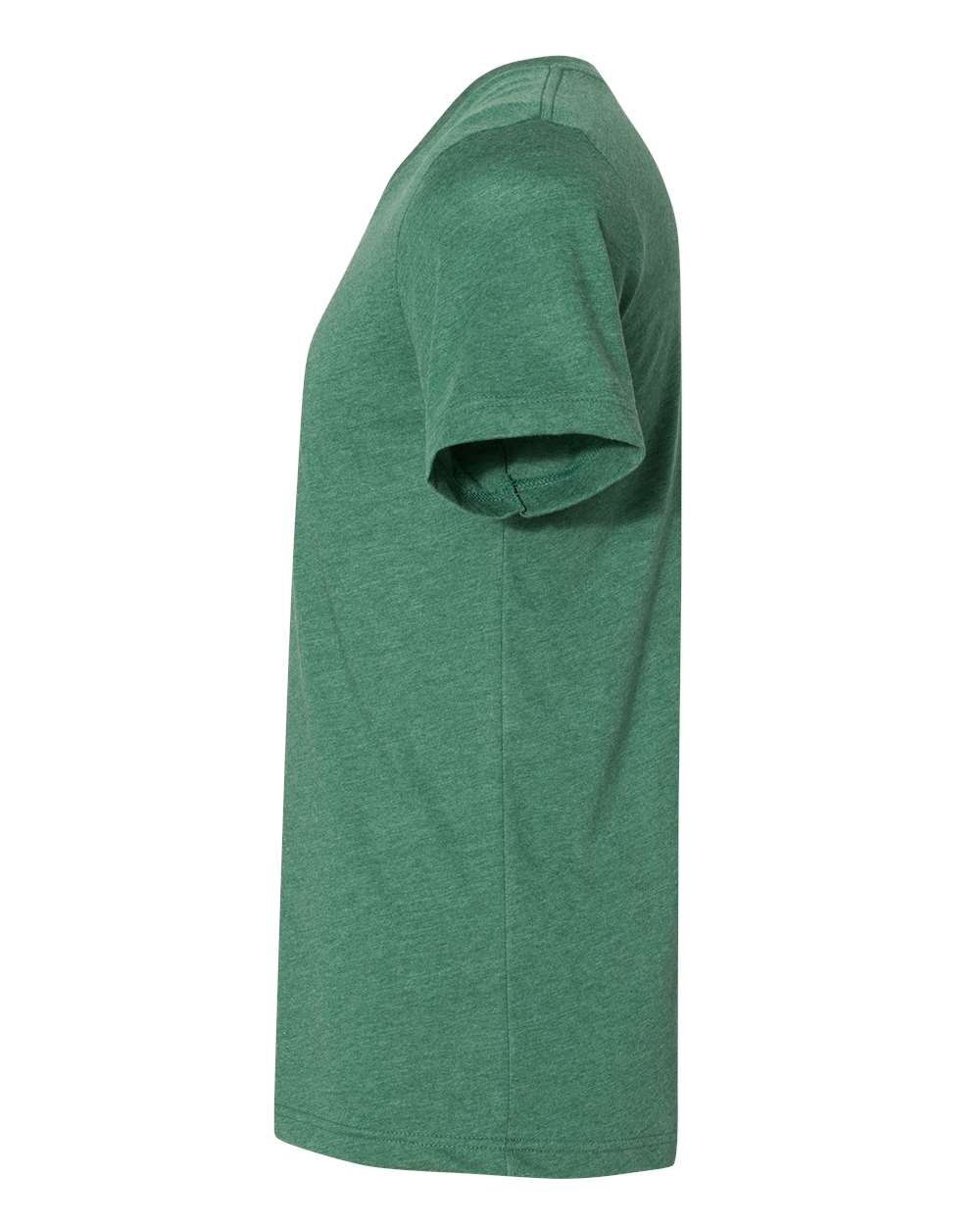 BELLA + CANVAS 3005CVC Unisex Heather CVC V-Neck Tee - Heather Grass Green - Direct Side