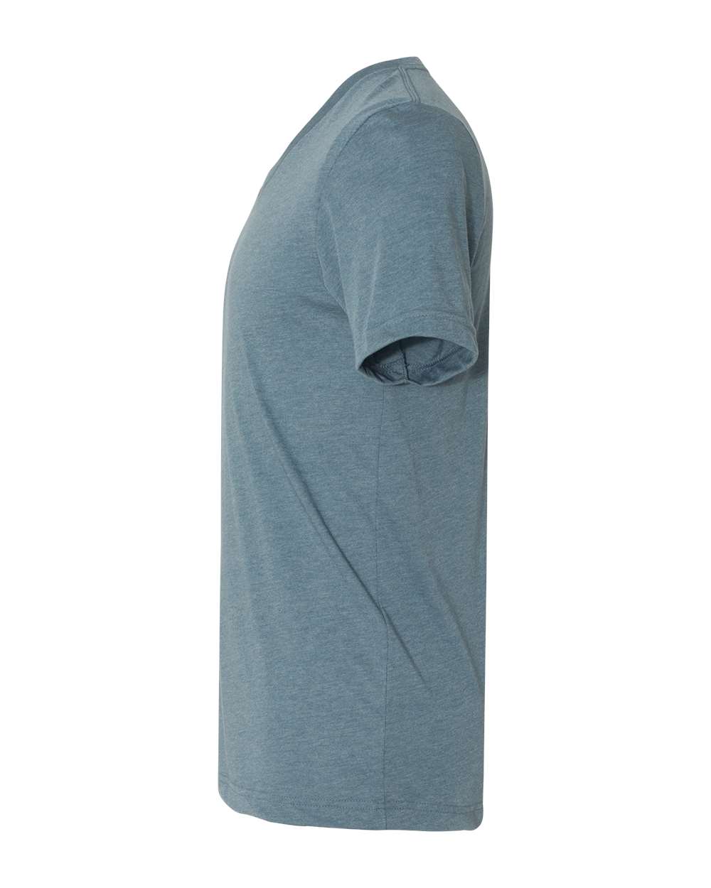 BELLA + CANVAS 3005CVC Unisex Heather CVC V-Neck Tee - Heather Slate - Direct Side