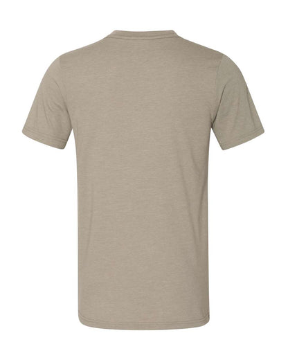 BELLA + CANVAS 3005CVC Unisex Heather CVC V-Neck Tee - Heather Stone - Back View
