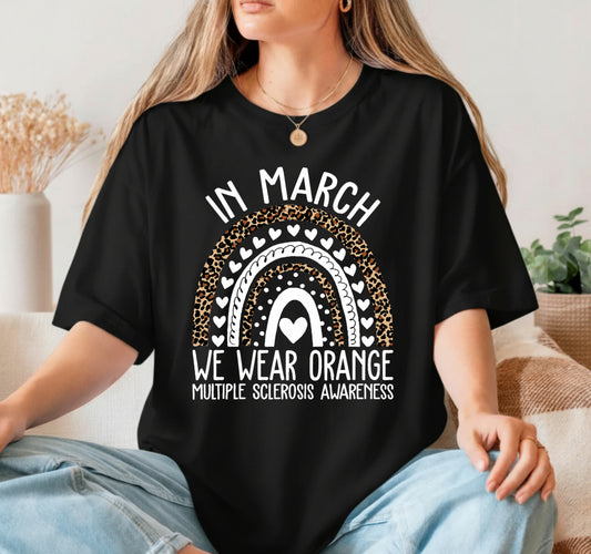 In March We Wear Orange Ribbon MS Warrior Multiple Sclerosis Awareness – Awareness DTF Transfer