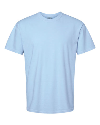 Comfort Colors 1717 Unisex Garment-Dyed Heavyweight T-Shirt - Hydrangea - Front View