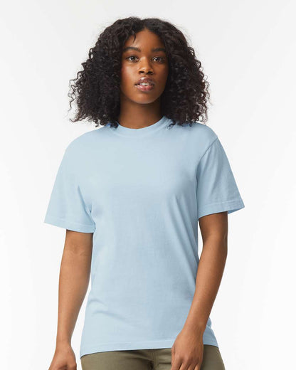 Comfort Colors 1717 Unisex Garment-Dyed Heavyweight T-Shirt - Hydrangea - On Model Front