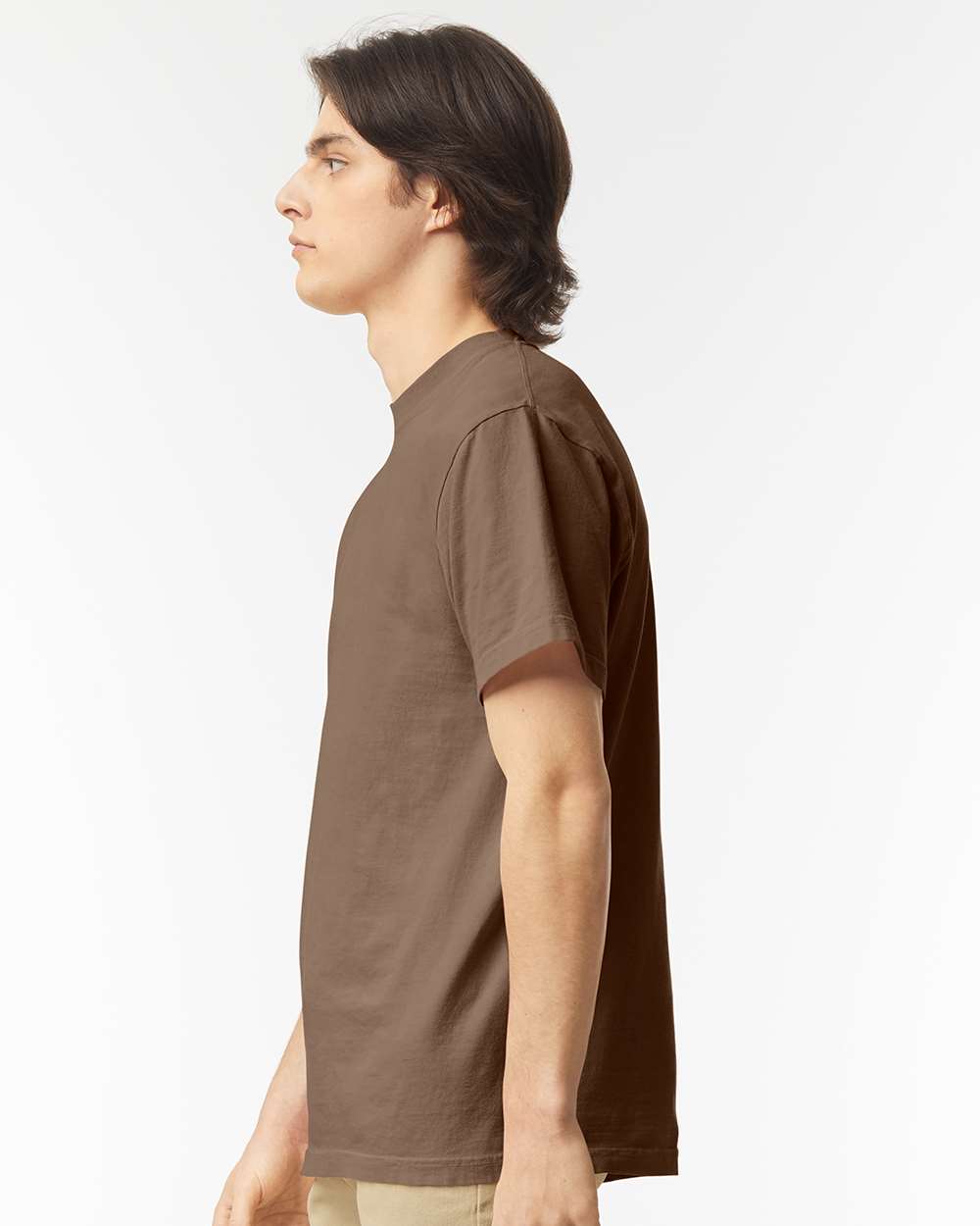 Comfort Colors 1717 Unisex Garment-Dyed Heavyweight T-Shirt - Espresso - On Model Side