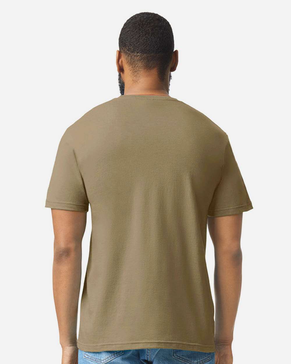 Gildan 64000CVC Unisex Softstyle® CVC T-Shirt - Dune Mist - On Model Back