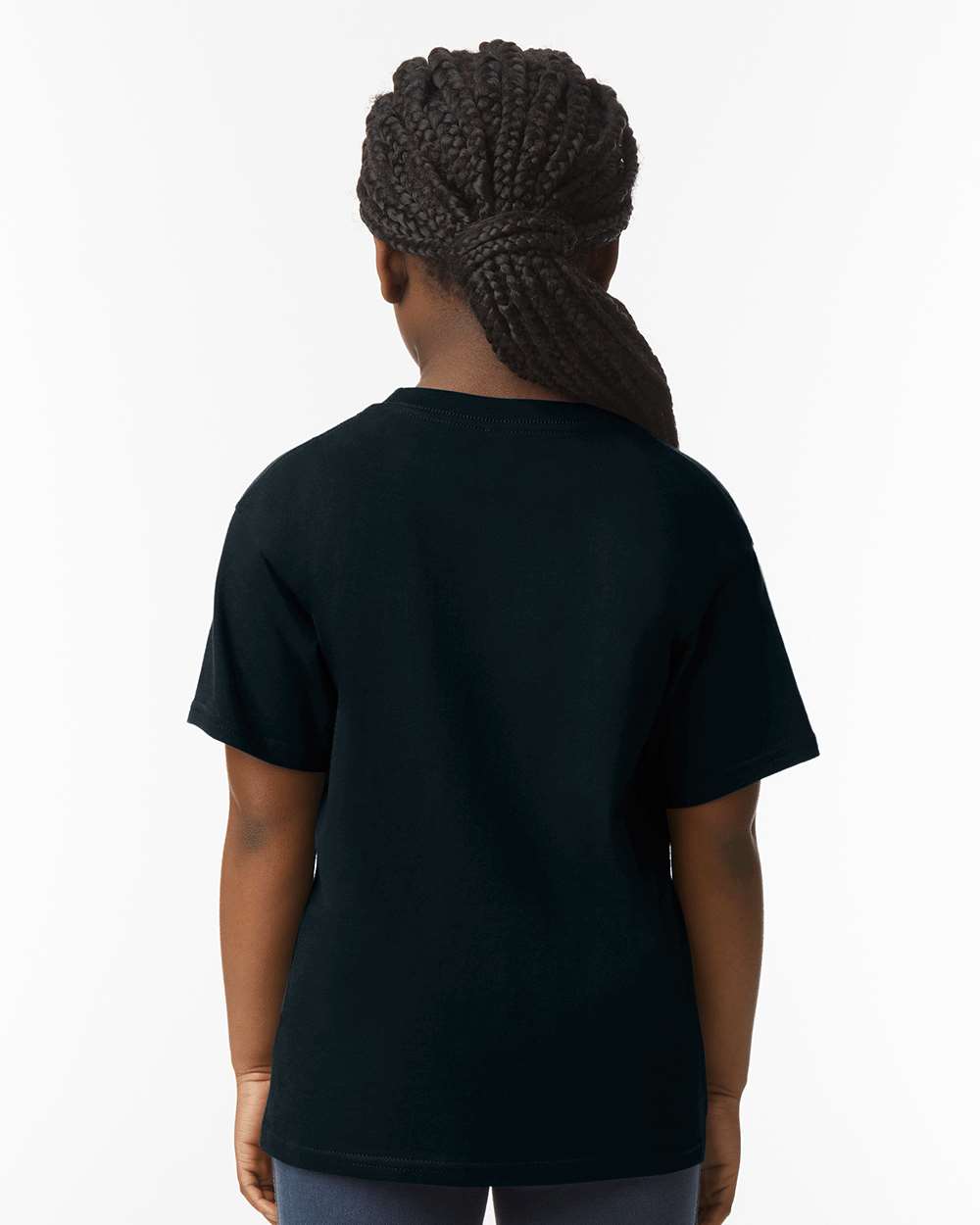 Gildan 64000B Youth Softstyle® T-Shirt - Black - On Model Back