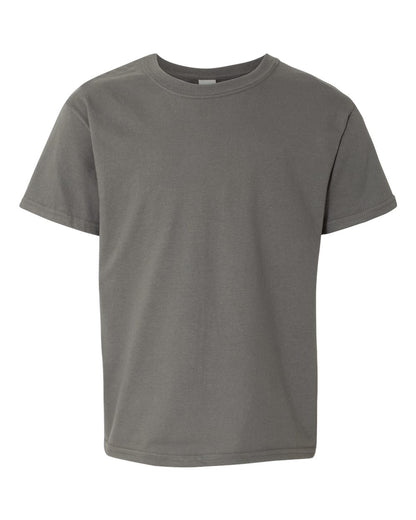Gildan 64000B Youth Softstyle® T-Shirt - Charcoal - Front View
