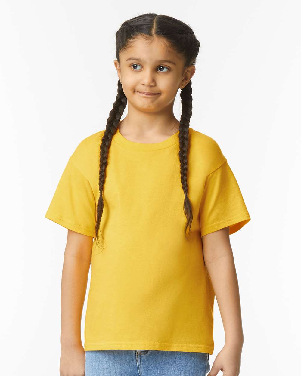 Gildan 64000B Youth Softstyle® T-Shirt - Daisy - On Model Front