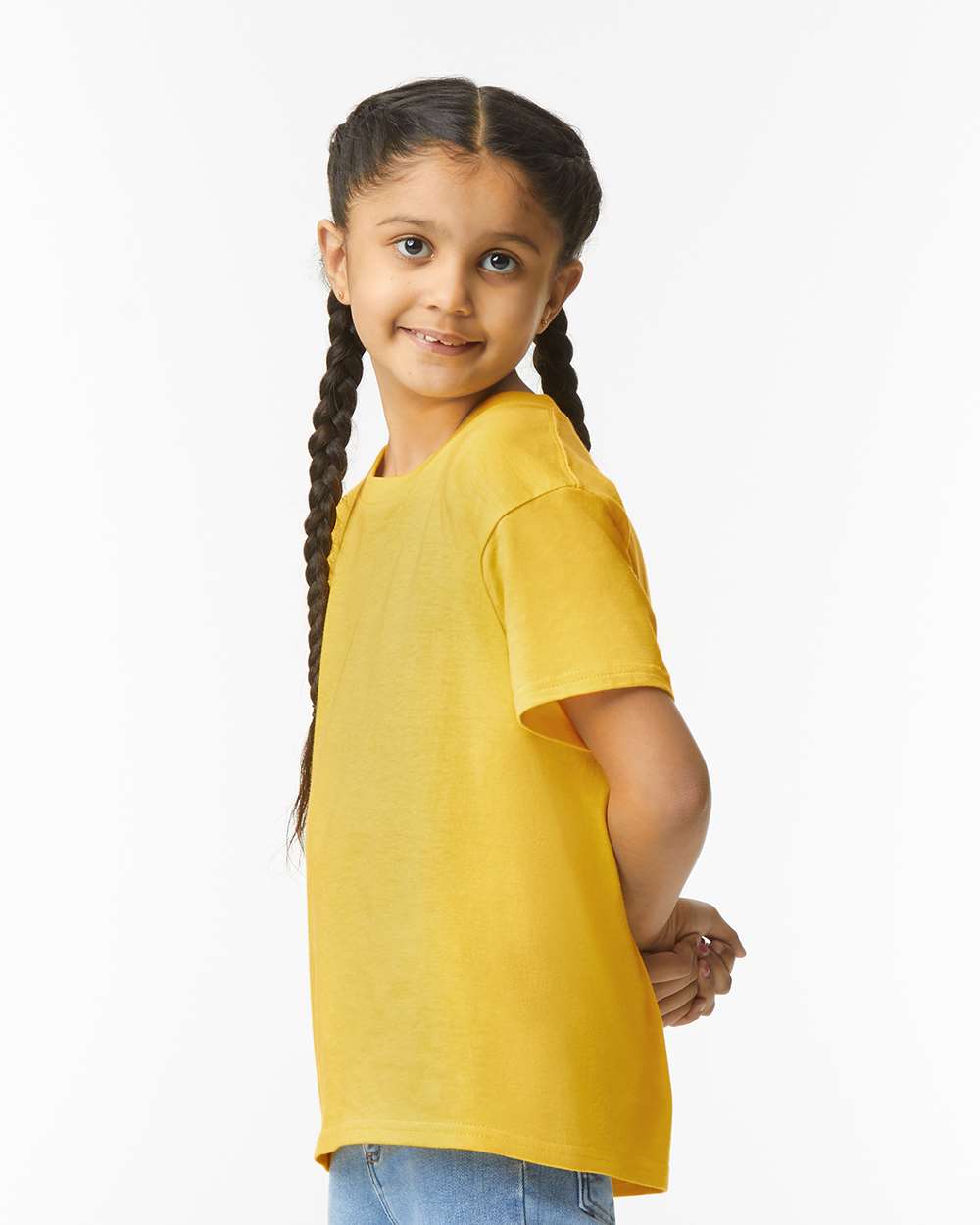 Gildan 64000B Youth Softstyle® T-Shirt - Daisy - On Model Side