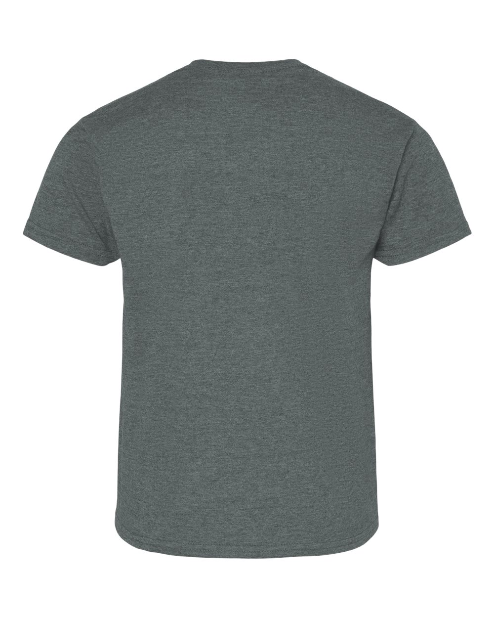 Gildan 64000B Youth Softstyle® T-Shirt - Dark Heather - Back View