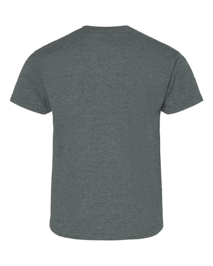 Gildan 64000B Youth Softstyle® T-Shirt - Dark Heather - Back View