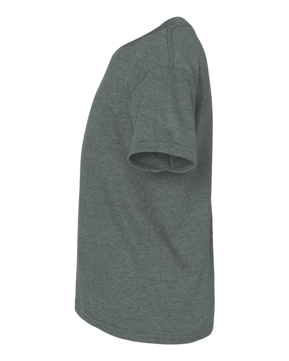 Gildan 64000B Youth Softstyle® T-Shirt - Dark Heather - Direct Side