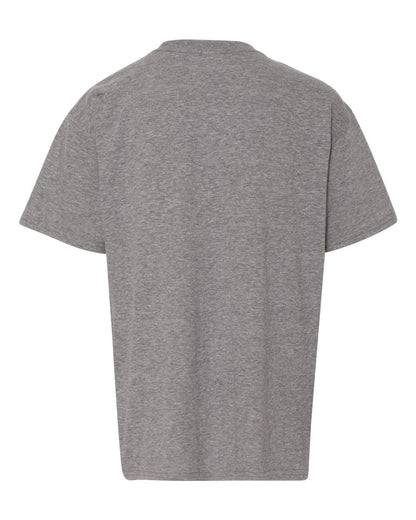 Gildan 64000B Youth Softstyle® T-Shirt - Graphite Heather - Back View