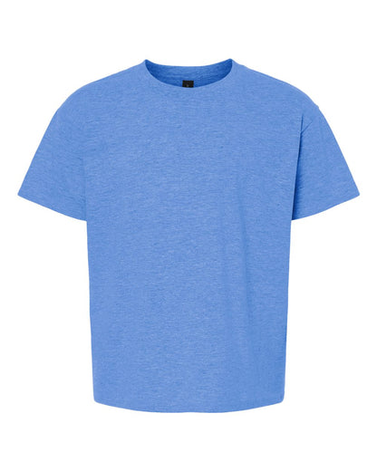 Gildan 64000B Youth Softstyle® T-Shirt - Heather Royal - Front View