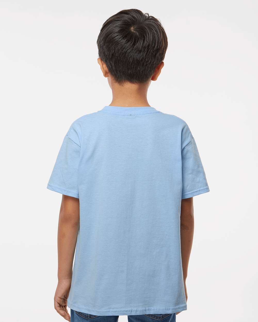 Gildan 64000B Youth Softstyle® T-Shirt - Light Blue - On Model Back