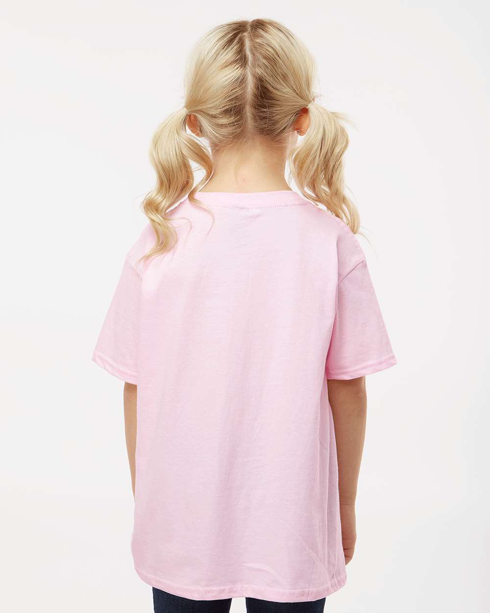 Gildan 64000B Youth Softstyle® T-Shirt - Light Pink - On Model Back
