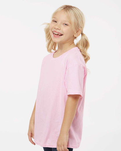 Gildan 64000B Youth Softstyle® T-Shirt - Light Pink - On Model Side