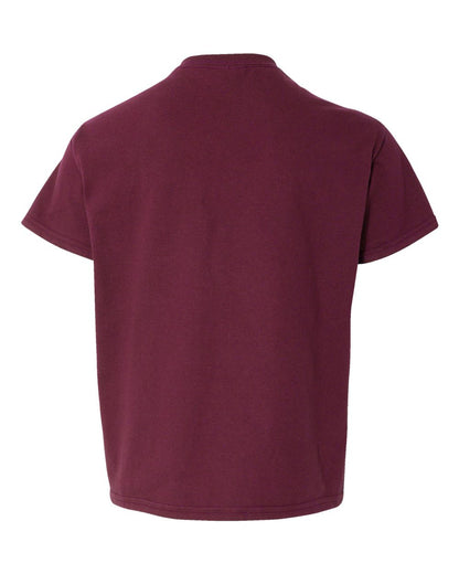 Gildan 64000B Youth Softstyle® T-Shirt - Maroon - Back View