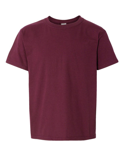 Gildan 64000B Youth Softstyle® T-Shirt - Maroon - Front View