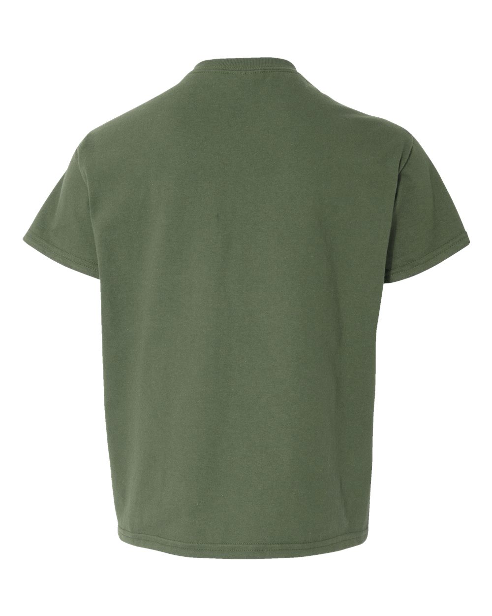 Gildan 64000B Youth Softstyle® T-Shirt - Military Green - Back View
