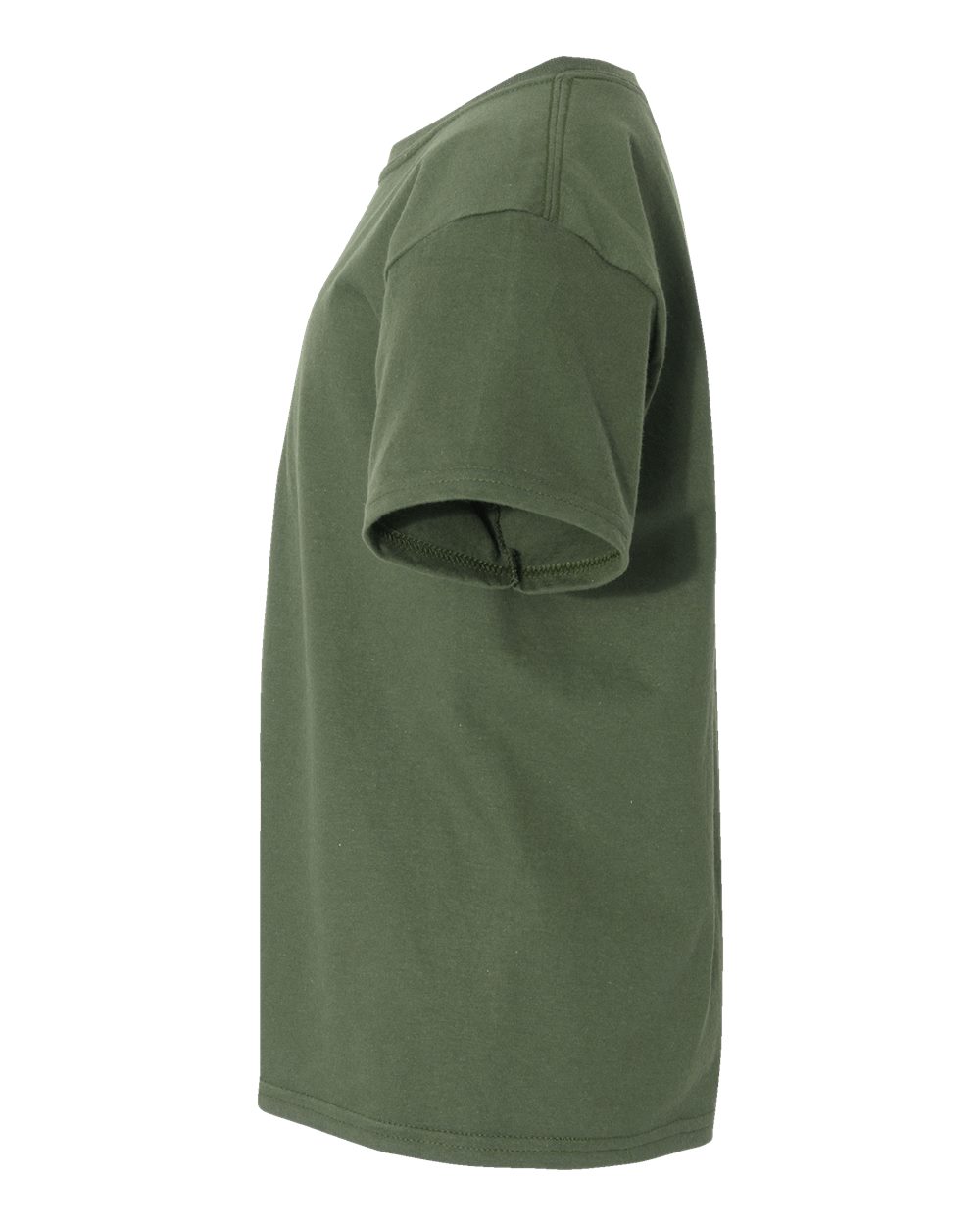 Gildan 64000B Youth Softstyle® T-Shirt - Military Green - Direct Side