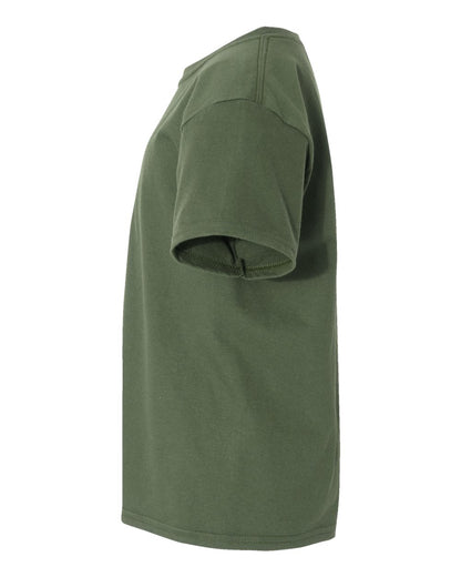 Gildan 64000B Youth Softstyle® T-Shirt - Military Green - Direct Side