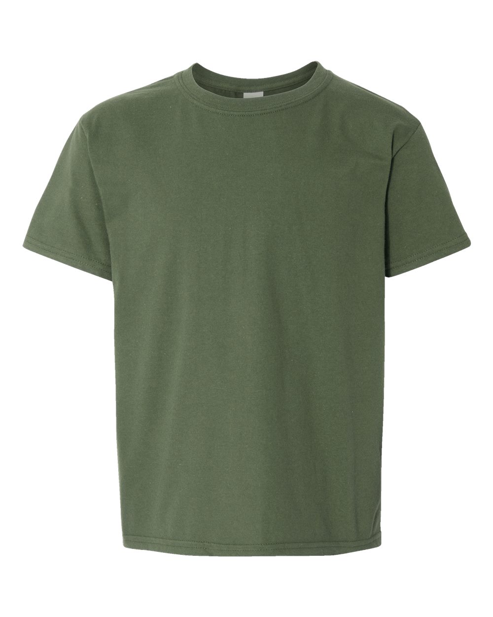 Gildan 64000B Youth Softstyle® T-Shirt - Military Green - Front View