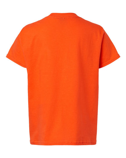 Gildan 64000B Youth Softstyle® T-Shirt - Orange - Back View
