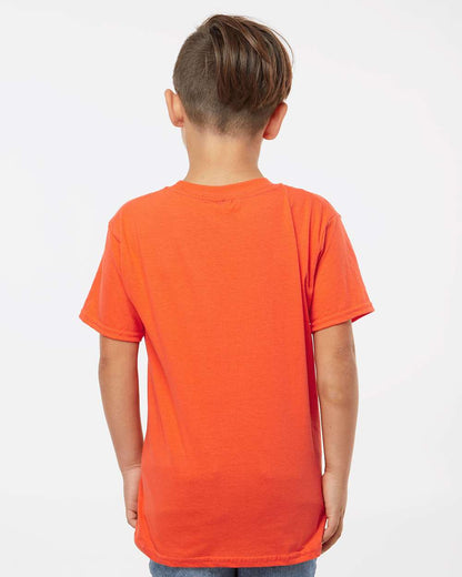 Gildan 64000B Youth Softstyle® T-Shirt - Orange - On Model Back