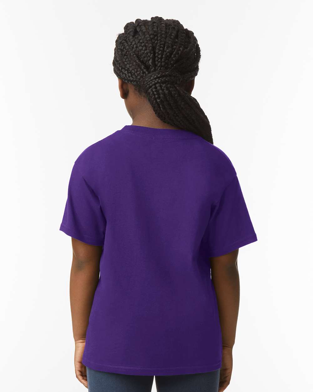 Gildan 64000B Youth Softstyle® T-Shirt - Purple - On Model Back