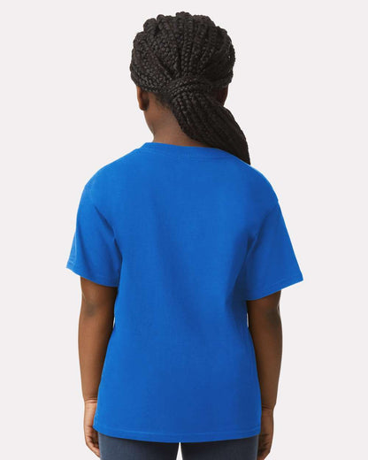 Gildan 64000B Youth Softstyle® T-Shirt - Royal - On Model Back
