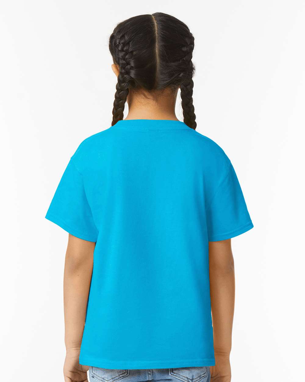 Gildan 64000B Youth Softstyle® T-Shirt - Sapphire - On Model Back