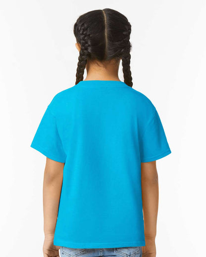 Gildan 64000B Youth Softstyle® T-Shirt - Sapphire - On Model Back