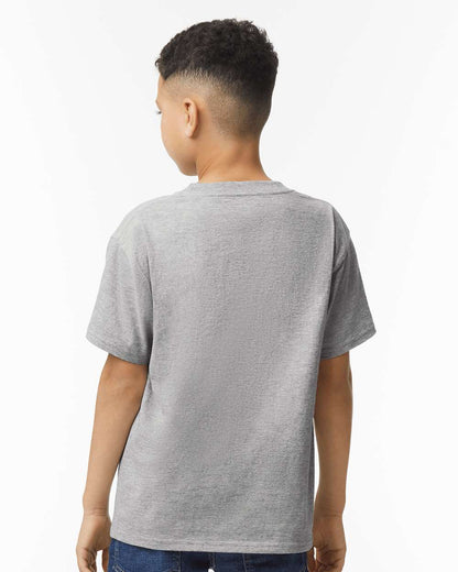 Gildan 64000B Youth Softstyle® T-Shirt - Sport Grey - On Model Back