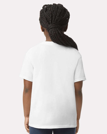 Gildan 64000B Youth Softstyle® T-Shirt - White - On Model Back