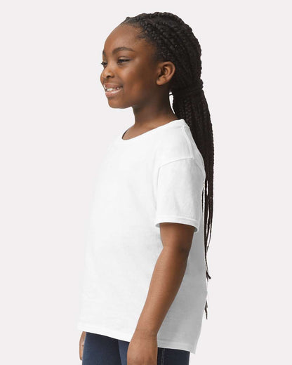 Gildan 64000B Youth Softstyle® T-Shirt - White - On Model Side