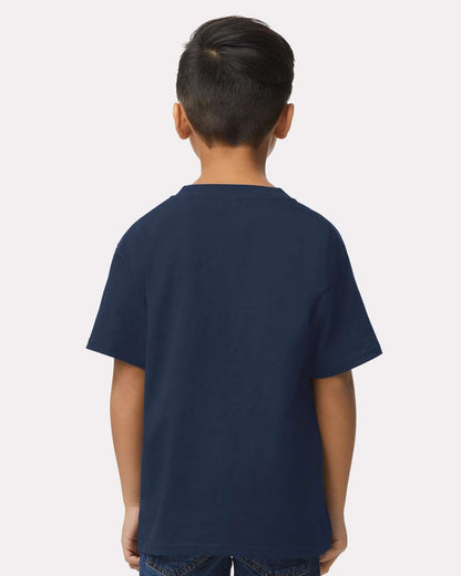 Gildan 65000B Youth Softstyle® Midweight T-Shirt - Navy - On Model Back