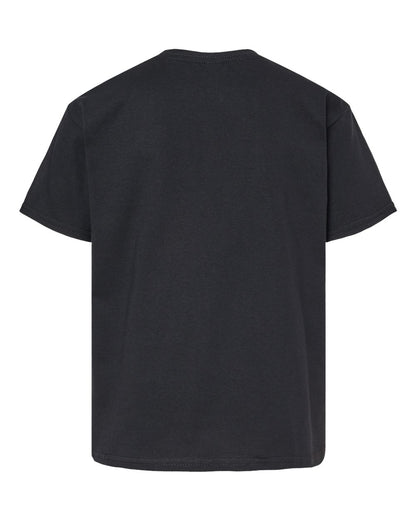 Gildan 65000B Youth Softstyle® Midweight T-Shirt - Pitch Black - Back View