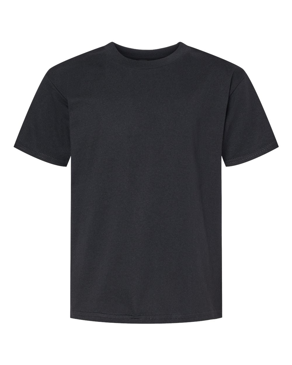 Gildan 65000B Youth Softstyle® Midweight T-Shirt - Pitch Black - Front View
