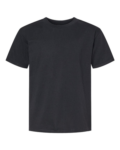 Gildan 65000B Youth Softstyle® Midweight T-Shirt - Pitch Black - Front View