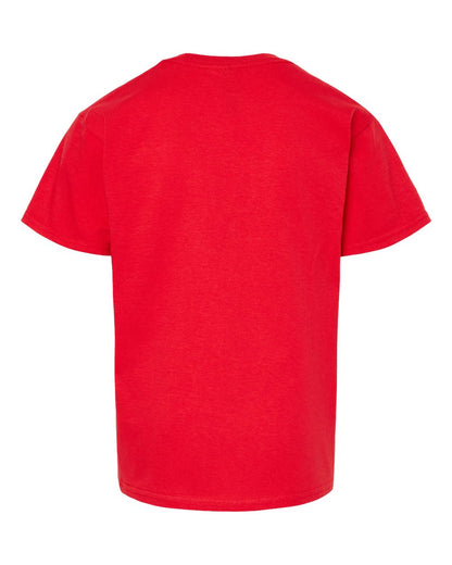 Gildan 65000B Youth Softstyle® Midweight T-Shirt - Red - Back View