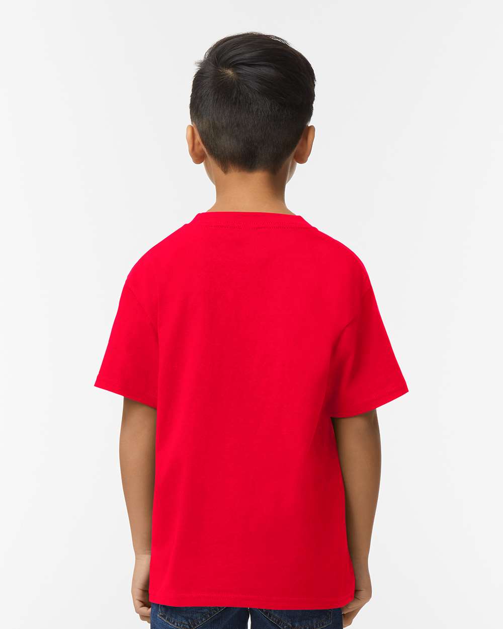Gildan 65000B Youth Softstyle® Midweight T-Shirt - Red - On Model Back