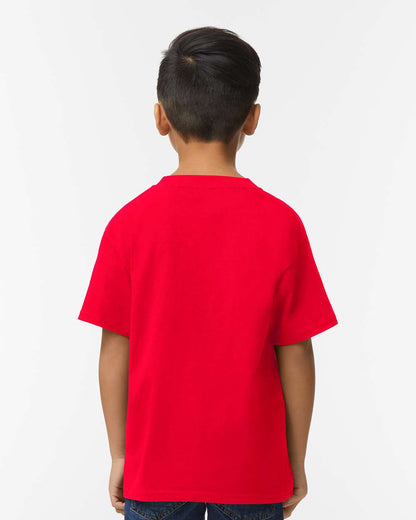 Gildan 65000B Youth Softstyle® Midweight T-Shirt - Red - On Model Back