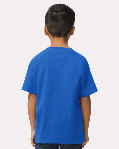 Gildan 65000B Youth Softstyle® Midweight T-Shirt - Royal - On Model Back