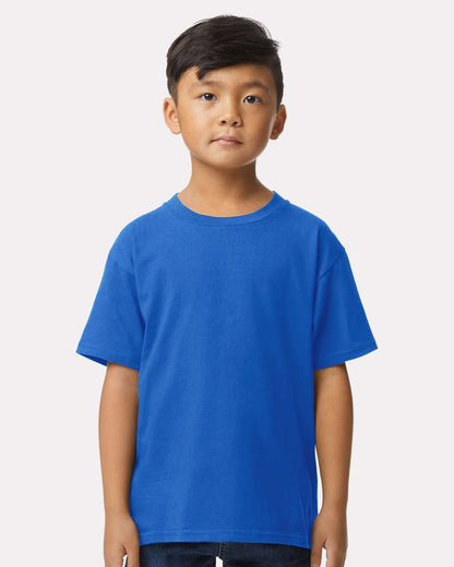 Gildan 65000B Youth Softstyle® Midweight T-Shirt - Royal - On Model Front