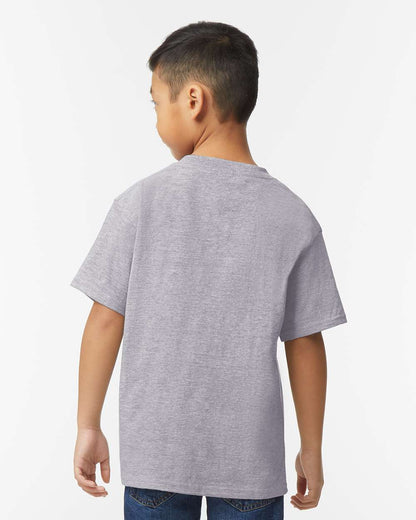 Gildan 65000B Youth Softstyle® Midweight T-Shirt - Sport Grey - On Model Back