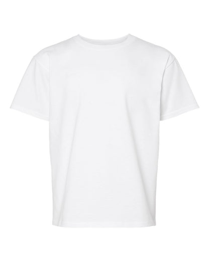 Gildan 65000B Youth Softstyle® Midweight T-Shirt - White - Front View