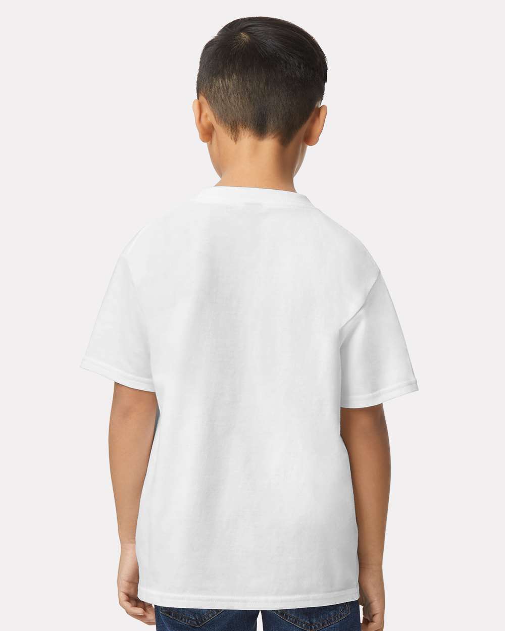 Gildan 65000B Youth Softstyle® Midweight T-Shirt - White - On Model Back