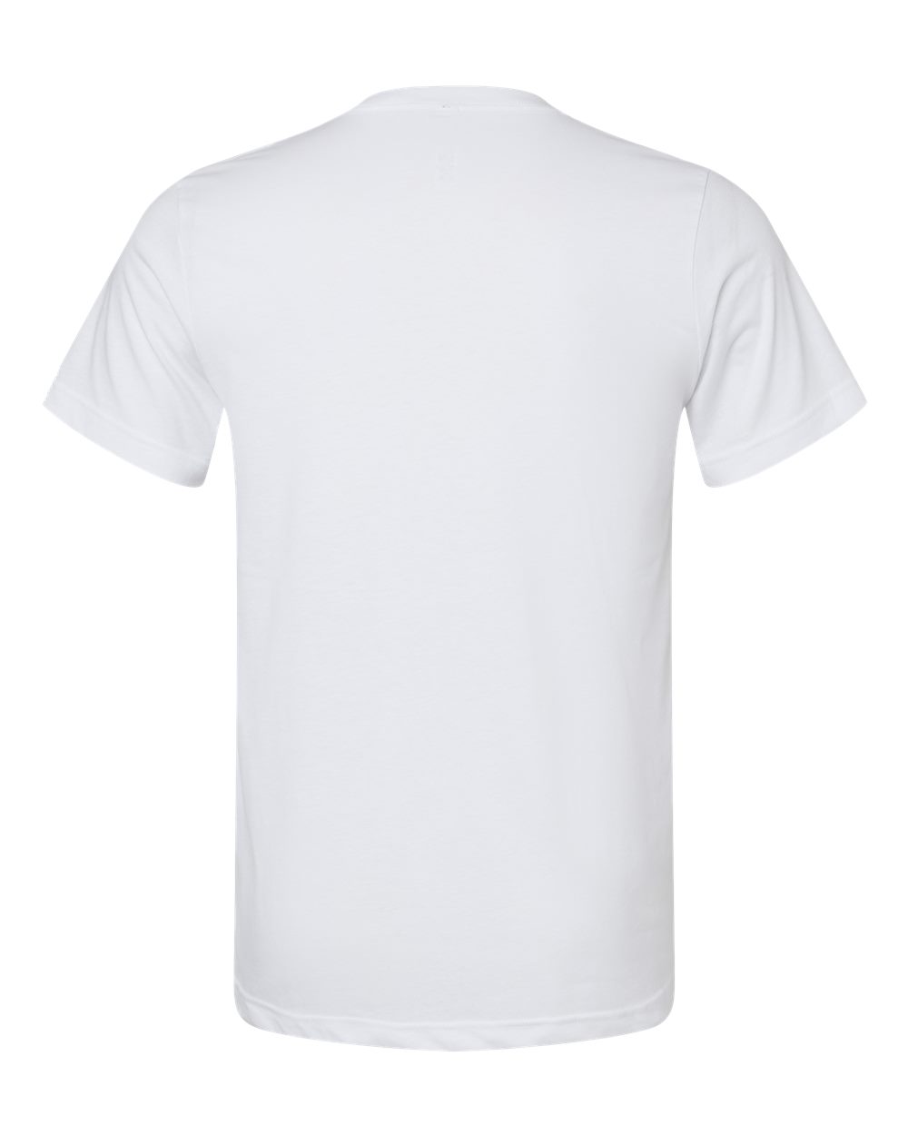 BELLA + CANVAS 3005CVC Unisex Heather CVC V-Neck Tee - Solid White Blend - Back View