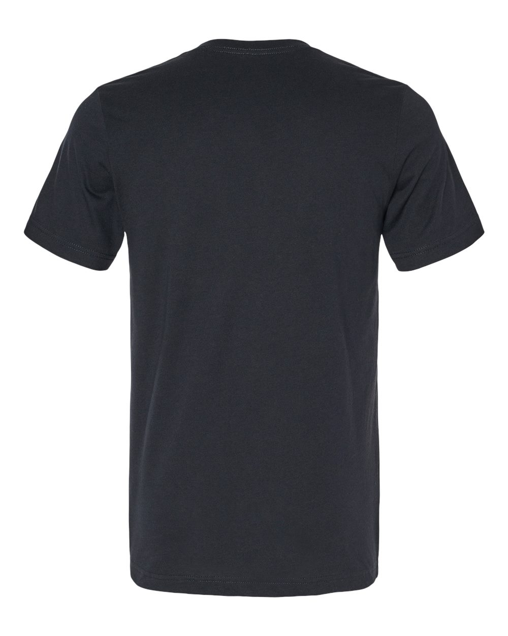 BELLA + CANVAS 3005CVC Unisex Heather CVC V-Neck Tee - Solid Black Blend - Back View