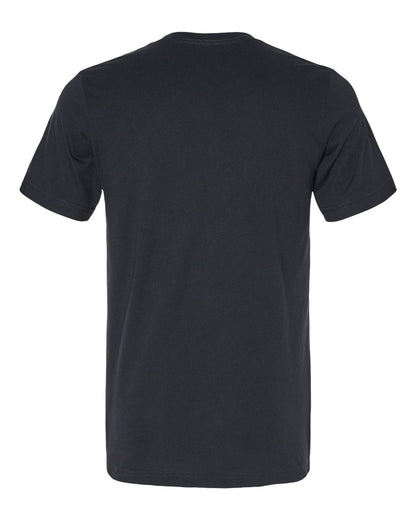 BELLA + CANVAS 3005CVC Unisex Heather CVC V-Neck Tee - Solid Black Blend - Back View